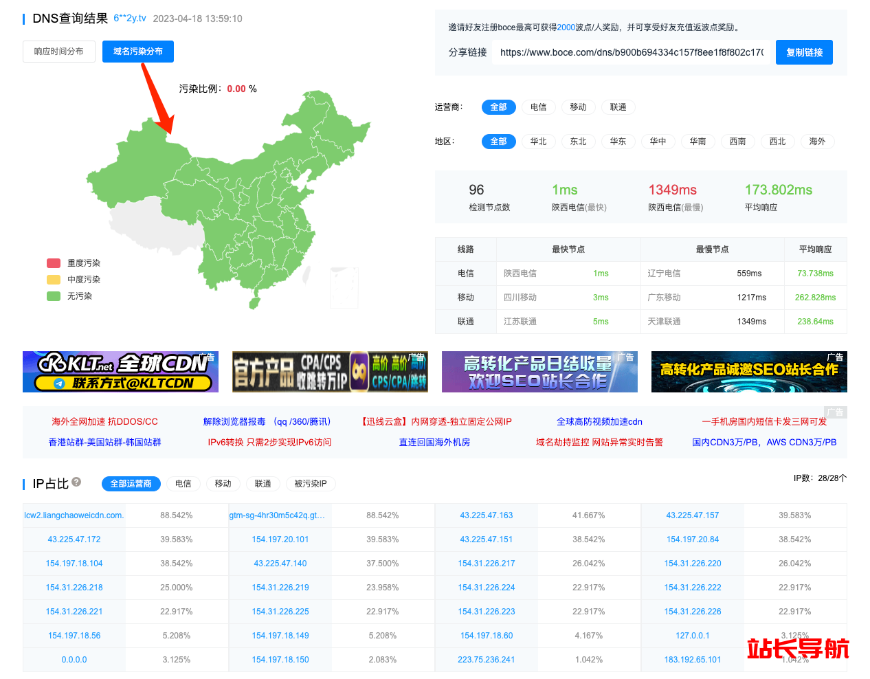 如何知道网站是否被dns污染?插图 如何知道网站是否被dns污染?插图